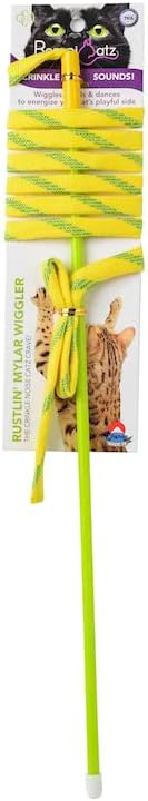 RompiCatz Rustlin' Mylar Teaser Wand and Interactive Cat Toy, Wiggler