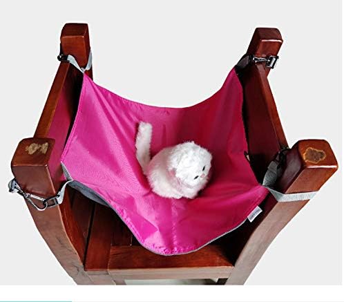 Cat Hammock Bed Comfortable Hanging Pet Hammock Bed for Cats/Small Dogs/Rabbits/Other Small Animals 22 x17 in (Rose-Red)