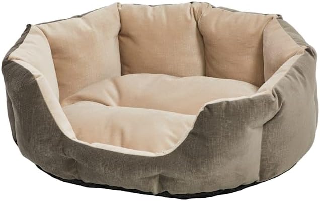 Midwest Homes for Pets QuietTime Deluxe Tulip Nesting Pet Bed, Gray/Tan, Small