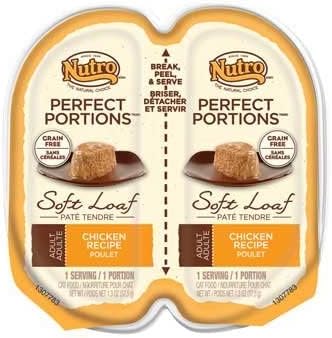 Nutro Perfect Portions Adult Cat Food Soft Loaf - Chicken - 2.64 Lb