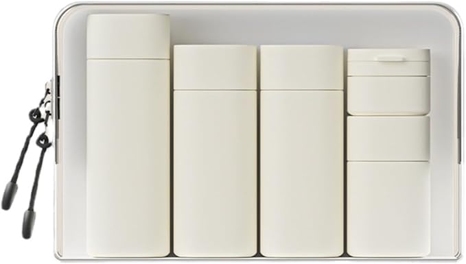 5pcs Travel Cream Dispenser Bottles Set Travel Bottles Toiletry Containers Set, TSA Approved, Travel Essentials