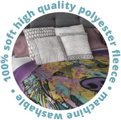 Dawhud Direct Golden Retriever Fleece Blanket - 50 x 60 Inches Soft and Colorful Plush Dean Russo Throw Blankets with Dogs for Kids, Adults - Dog Blanket for Bed, Couch, Sofa and Travel