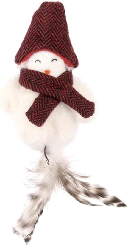 P.L.A.Y. Cute Cat Toys - Holiday & Christmas Themed Organic Catnip Filled Toy, Great for Adult Cats and Kittens - Machine Washable, Recycled Materials, Rattles, Crinkles, Feathers (Chirpy Birdie)