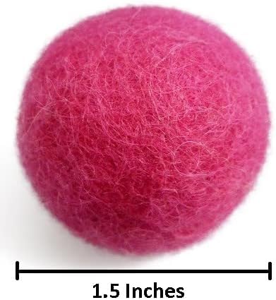 Wool Cat Toys - Felt Cat Toy Balls for Small Pet Fetch and Play - Eco Friendly Quiet Wool Ball Cat Toy for Cats and Kittens - Choose Your Colors