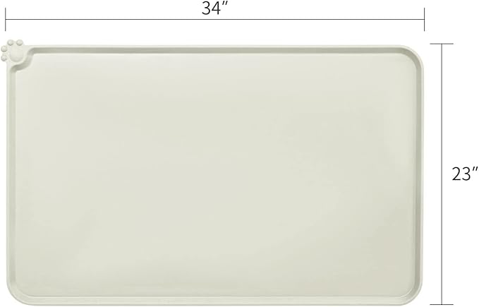 AUDWUD Silicone Waterproof Pet Feeding Mats,Anti Slip Bowl Pad, Dog Mat for Food and Water