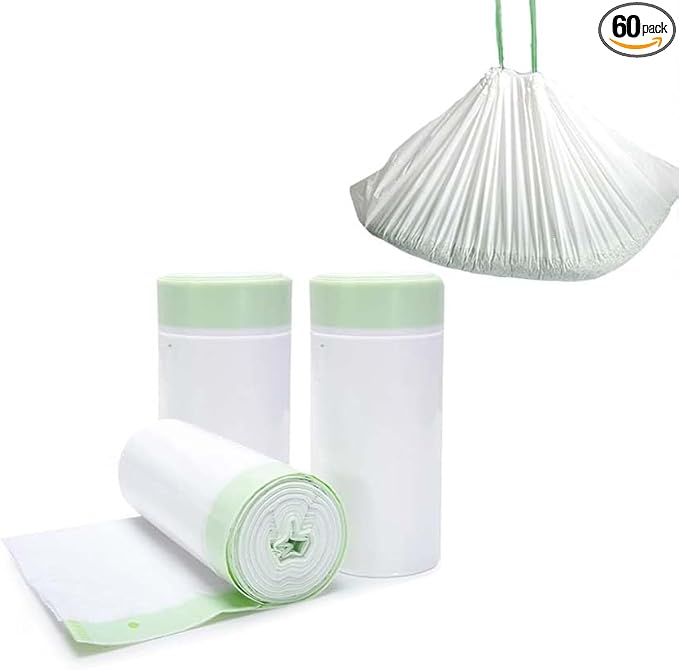 60 Count Extra Large Cat Litter Box Liners, Cat Litter Waste Receptacles Bags for Cleanpethome Self-Cleaning Cat Litter Box