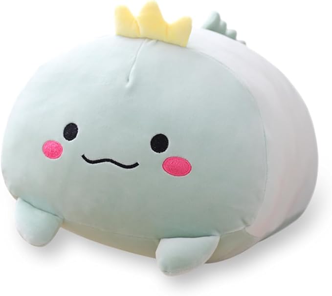 AIXINI 35.5 inch Cute Dinosaur Plush Stuffed Animal Cylindrical Body Pillow,Super Soft Cartoon Hugging Toy Gifts