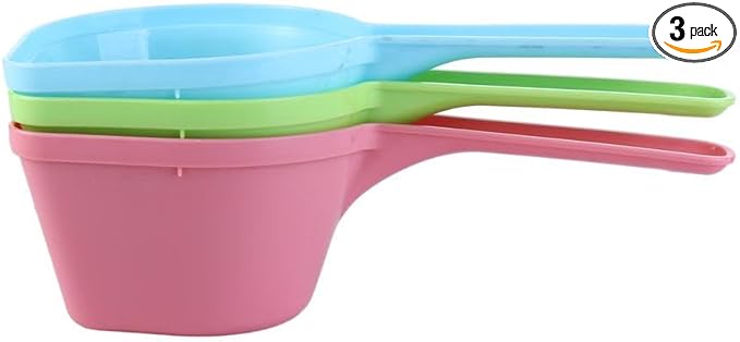 Kopida 3pcs Colorful Dog Cat Pet Food Scoop, Food-Grade Pet Feeding Scoop Measuring Cup