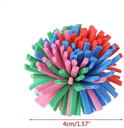 Stock Show 10PCS 1.6" Funny Colorful EVA Flower Ball Foam Cat Toy Ball Cat Kitten Catch/Chase/Play Ball, Random Color