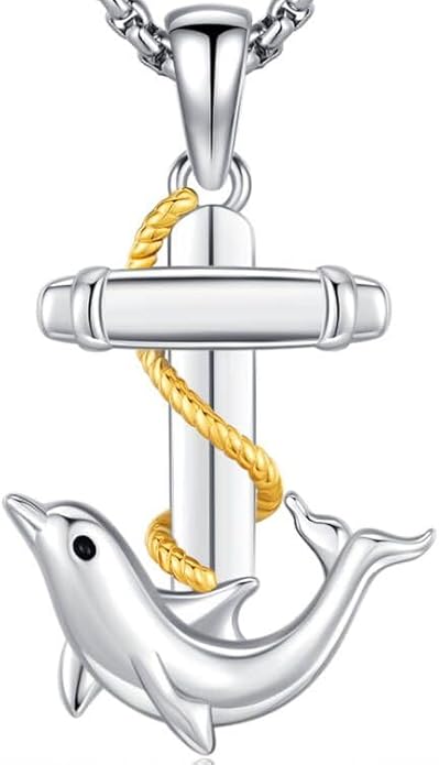 Black Cat/Dolphin/Bat Necklace Animal Pendant 925 Sterling Silver Cute Animal Jewelry Graduation Gifts for Women Men Animal Lovers Christmas Holiday Birthday Fathers Day