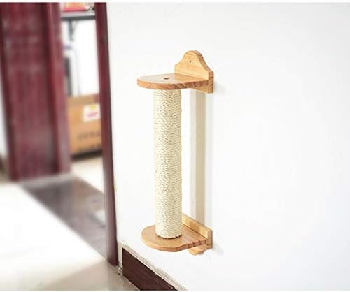 Wall Mounted Cat Scratching Post Sisal Pole Cat Tree Scratcher Kitty Furniture 2.4x15.8