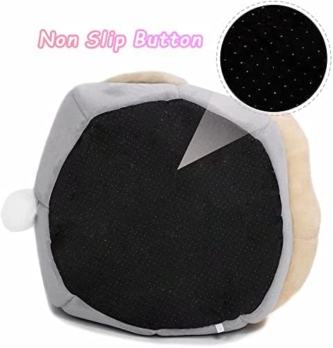 ShellKingdom Cat Bed for Indoor Cats, Cat House Furniture for Pet Kitten Tent Cave, Cute Dog Beds for Puppy Medium Dogs with Removable Washable Soft Cushioned Pillow (Grey)