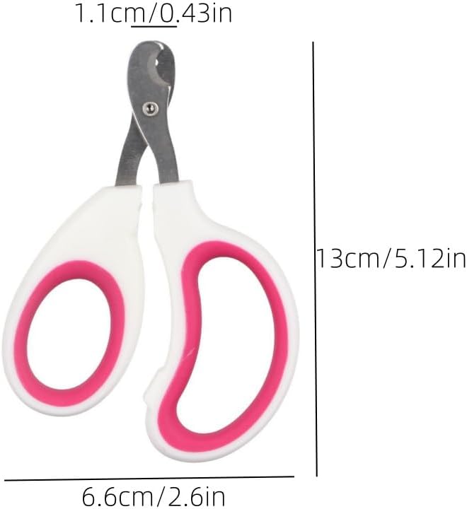 3Pcs Pet Nail Clippers for Small Animals, Professional Cat Dog Nail Trimmer Scissors with Non-Slip Handle, Portable Puppy Kitten Claws Trimmer Pet Grooming Tool
