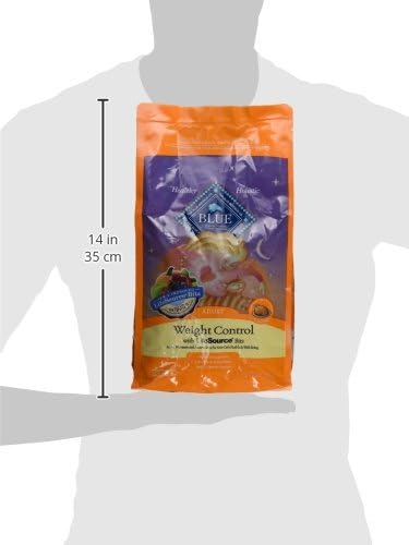Blue Buffalo Tastefuls Adult Dry Cat Food for Weight Management, Made in the USA with Natural Ingredients, Chicken Recipe, 3-lb. Bag