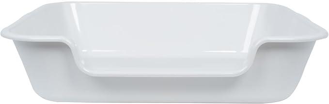 1 Pack Extra Large Dog Litter Box Pan Tray (ABS Material), Low Entry Jumbo Senior Litter Boxes for Multiple Kitten Big Cats, Pet Safe Indoor Dog Potty (Light Gray, 24" L x 20" W)