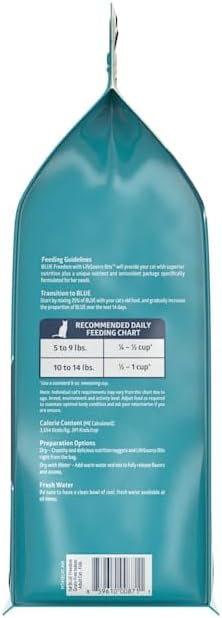 Blue Buffalo Freedom Grain-Free Adult Dry Cat Food, Complete & Balanced Nutrition for Indoor Cats, Made with Natural Ingredients, Fish Recipe, 5-lb. Bag