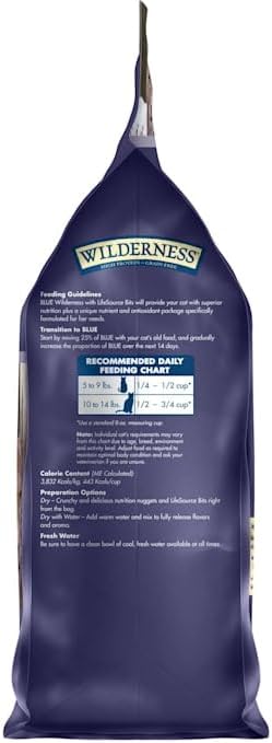 Blue Buffalo Wilderness Nature's Evolutionary Diet High-Protein, Grain-Free Natural Dry Food for Adult Cats, Chicken, 6-lb. Bag
