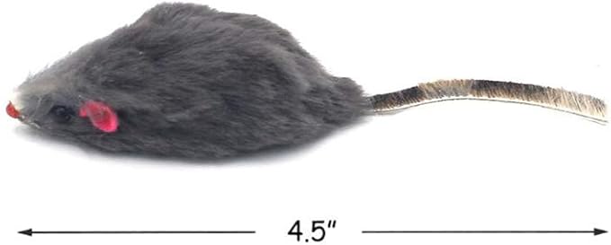 20 Pack Furry Cat Toys Mice Rattle Mice Cat Catcher Assorted Color