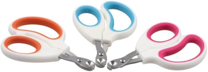 3Pcs Pet Nail Clippers for Small Animals, Professional Cat Dog Nail Trimmer Scissors with Non-Slip Handle, Portable Puppy Kitten Claws Trimmer Pet Grooming Tool