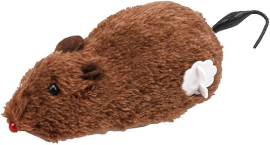 Random Color Furry Mice Cat Toy Wind Up Toys Realistic Mouse Toys Funny Moving Toys, Cat Mice and Animals Toys Interactive Play Mouse Toy for Cat Kitten，Cat Mice and Animals Toys