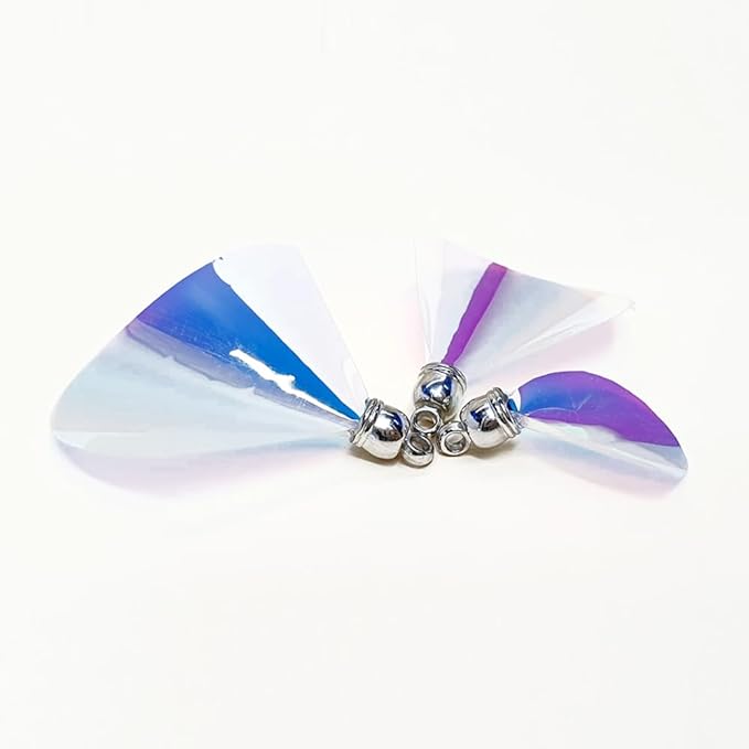 ABIBISGOMULSANG Cat Toy Clam Shaped Plyester Film Cat Play Exercise 3 picese Set, Large, middle, small, shining blue