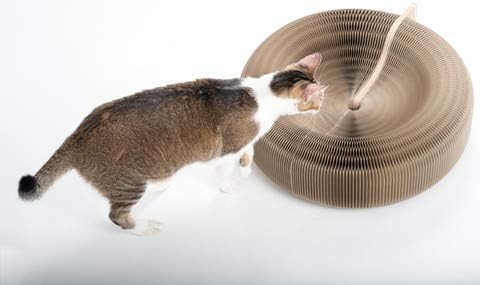 Elegant Home Fashions Cat Donut Bed Recycle Cardboard, Brown, 22.8"x 6.7" (DJ-CBD01001)