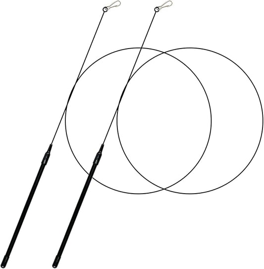 YXI Cat Wands,Cat Toy Accessory, 2PCS Flexible Steel Wire Wands, Compatible with Suction Cup Base and Feather Toys, Durable and Fun Cat Toy