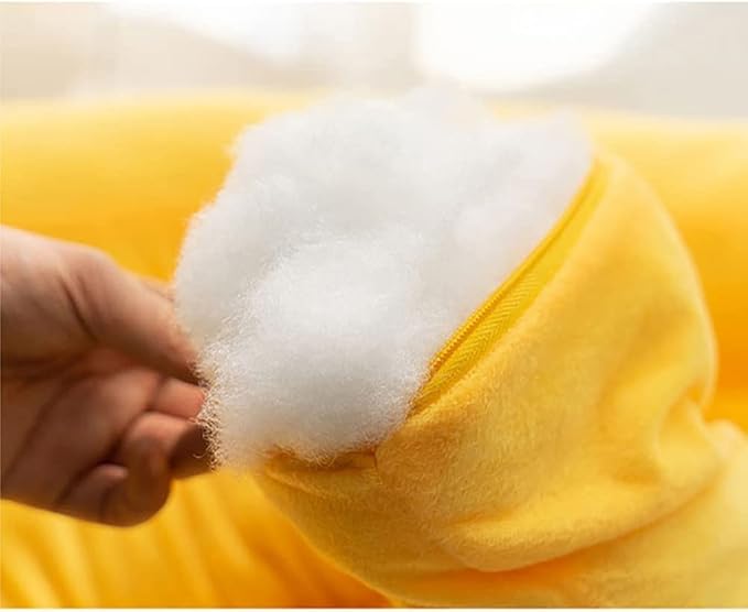 Cute Banana Beds for Cat Pet Sofa Bed Cave Couch Shape Houseboat Cat Cage Accessories Toys Breathable Universal in All Seasons Small Animals Mat (XL 32.3 Inch, Yellow)