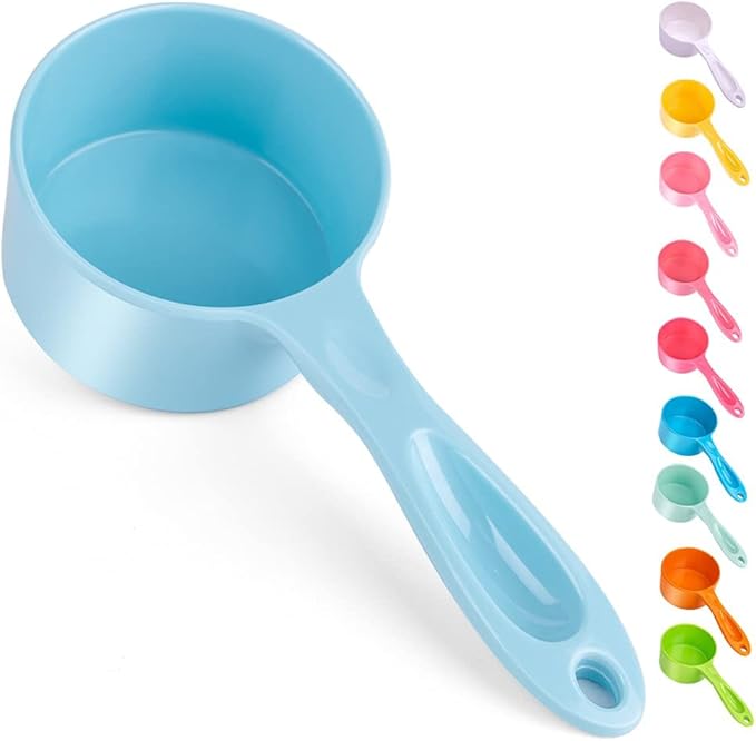 Super Design1 Cup Dog Food Scoop for Container Melamine Measuring Scoop for Dogs Cats Birds and Rabbits Pet Food Feeding Scoop Dishwasher Safe - Baby Blue
