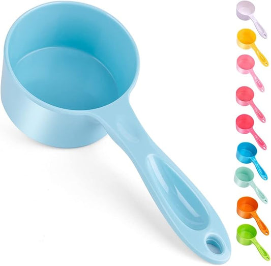 Super Design1 Cup Dog Food Scoop for Container Melamine Measuring Scoop for Dogs Cats Birds and Rabbits Pet Food Feeding Scoop Dishwasher Safe - Baby Blue