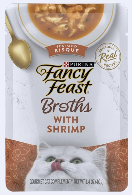 Broths for Cats Variety Pack with Marv & Milo's Bonito Fish Flakes Topper & Cat Nip Mouse, 12-1.4oz Pouches Total