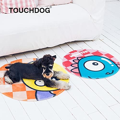 Touchdog ® Cartoon Up-for-Crabs Monster Cat and Dog Mat - Rounded Dog Bed for Both Indoor and Outdoor use - Pet Mat Features Quick-Drying Technology Looks Fun and Decorative for Any Home