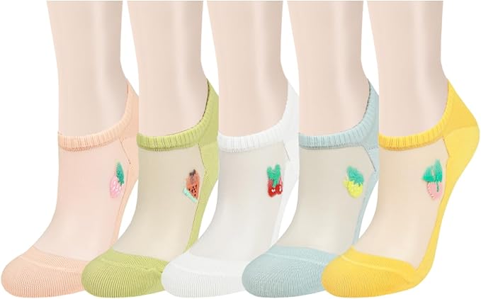 Benefeet Sox Sheer No Show Socks Women Girls Cute Thin Mesh Low Cut Liner Socks for Loafers Boat Shoes