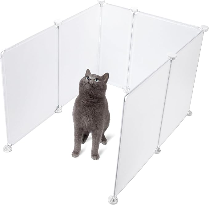 6pcs Cat Litter Box Splash Guard, Anti-Splashing Reusable Pet Litter Box Enclosure Splash Guard, Extra Large L27×W20×H17 Spill Proof Cat Litter Box Pee Shields for Open Top Litter Pan