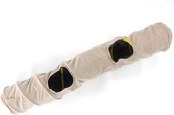 Velvet Fabric - Foldable/Collapsible - 55x8.66 Inches Cat Tunnel (Silver Gray)