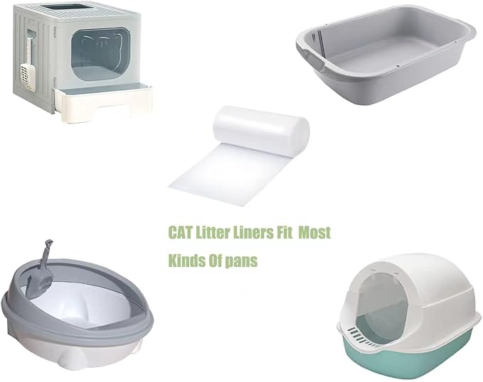 100 Counts Cat Litter Box Liners,36" x 18",Jumbo Cat Pan liners