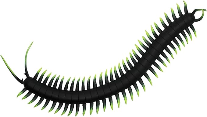 Playology Centipede Toy for Cats | Lifelike Wiggling Creature Rubber Body with All-Natural Scent | Catnip Infused Toy for Endless Fun!