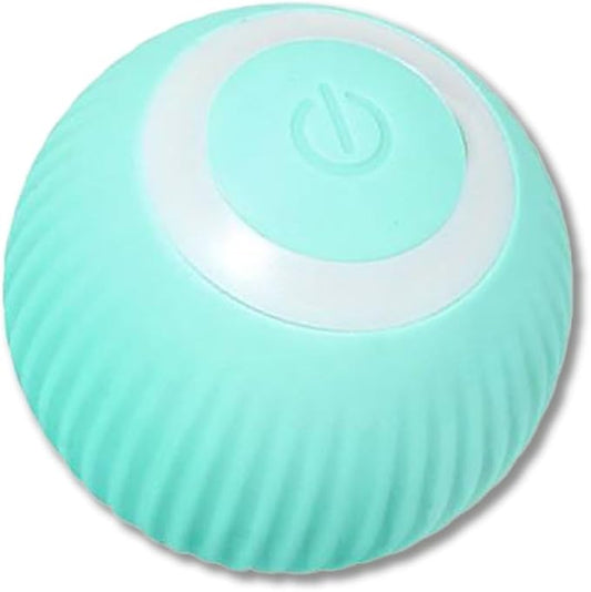 Interactive Smart Cat Ball,Quiet Cat Toys for Indoor Cats Adult Automatic 360° Rotating Kitten Toys,Intelligent Automatic Mobile Ball USB Charging Pet Toy,Fun Gift for Kitten. (Blue)