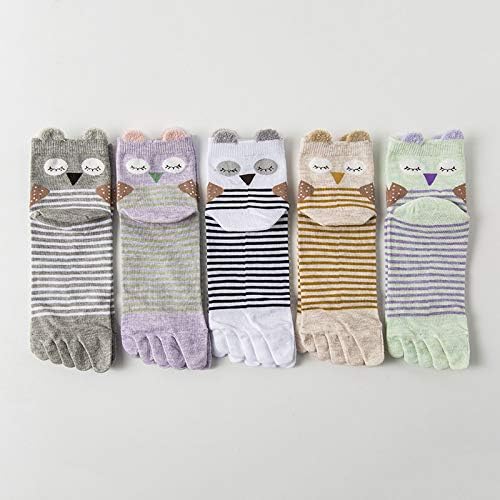Benefeet Sox Funny Toe Socks Women Five Finger Socks Girls Cute Toe Seperated Cotton Socks Running Athletic Christmas Gifts