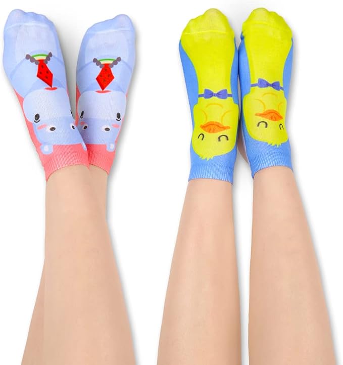 Benefeet Sox Funny Ankle Socks Cute Novelty No Show Animal Fruit Flower Cartoon Colorful Graphic Low Cut Socks for Women Girl