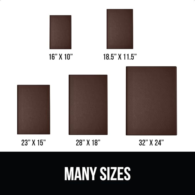 GORILLA GRIP 100% Waterproof Raised Edge BPA Free Silicone Pet Feeding Mat, Dog Cat Food Mats Contain Spills Protects Floors, Placemats for Cats and Dogs Water Bowl, Pets Accessories 32x24 Brown