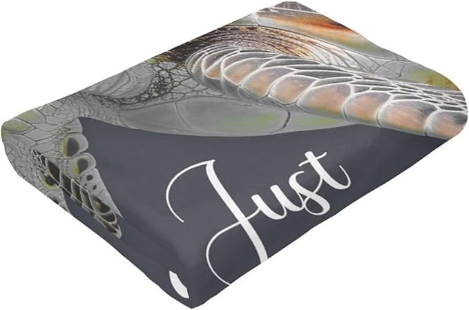 Sea Turtles Blanket for Woman Just A Girl Who Loves Turtle Throw Blanket Turtlesdecor Stuff Merch Cozy Flannel Fleece Fuzzy Warm Soft Plush Lightweight Bedding Turtles Gifts for Girls Couch 50"X40"