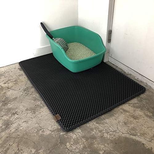 BlackHole Litter Mat Blackhole Cat Litter Mat - Extra-Large Size Rectangular 36" X 25" (Dark Gray)