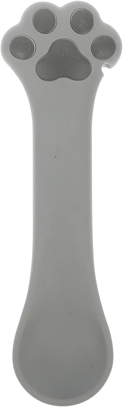 Mipcase Cat Food Scoop Silicone Dog Cat Food Spoon Cat Paw Design Multi- Functional Pet Food Can Spoon Manual Can Opener Dog Wet Food Spoon Cat Feeding Scoop Cat Claw Spoon