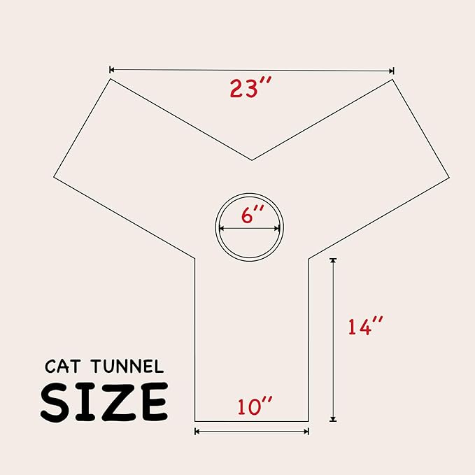Tempcore Pet Cat Tunnel Tube Cat Toy 3 Way Collapsible, Cat Tunnels for Indoor Cats Self-Luminous，Kitty Tunnel Bored Cat Pet Toys Peek Hole Toy Ball Cat, Puppy, Kitty, Kitten, Rabbit