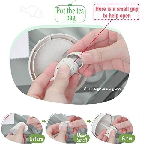 BigNoseDeer Cat Tea Cup Cute Mug Glass Pot with Fish Infuser for Loose Leaf Tea (Pink 8oz)