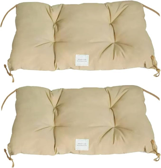 SHENGOCASE 2-Pack 3.15" Thick Soft Cat Kneading Pillow Cushion Bed with Ties for Cat Dog House Perch Shelf, Cushion Pad Padding for Cat Cage Kennel