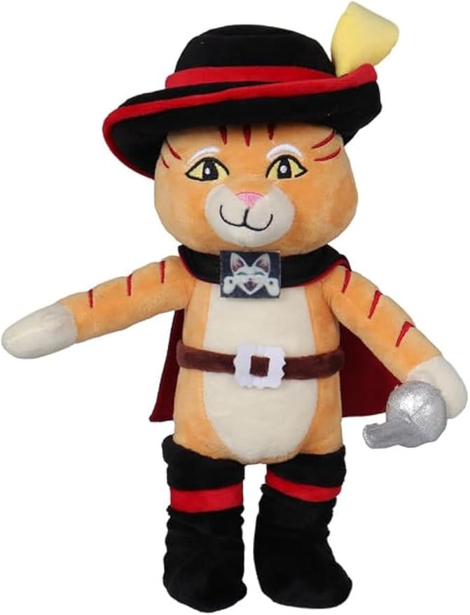 Feeriay Puss Plush Toy 12.2 in Cat Stuffed Animal Plushie Doll Puss Figure Pillow for Kids Gifts