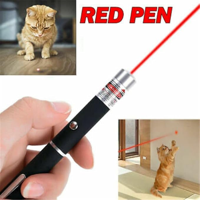 Laser Pointer for Cats Dogs Rechargeable Cat Laser Toys Interactive Cat Toys for Indoor Pet Toys Laser Presentation Remotes Red Light (1 PCS Pack Red Light, USB Rechargeable)