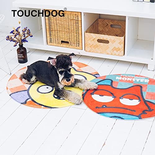 Touchdog ® Cartoon Up-for-Crabs Monster Cat and Dog Mat - Rounded Dog Bed for Both Indoor and Outdoor use - Pet Mat Features Quick-Drying Technology Looks Fun and Decorative for Any Home